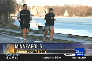 Warm weather video in Minneapolis with record temps