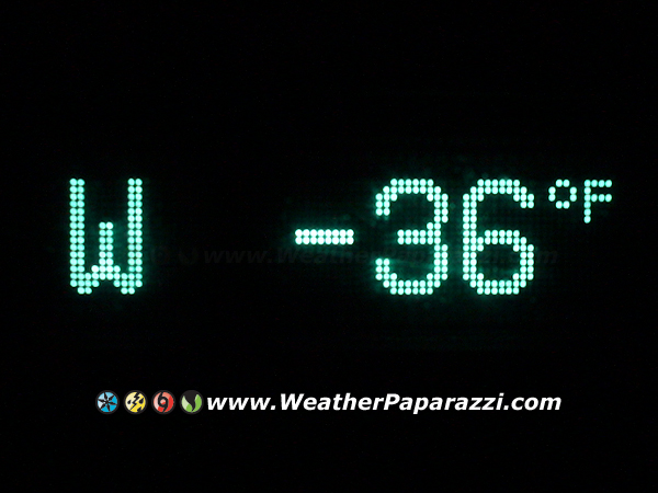 -36F on the air temp readout