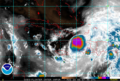 8/28/2006 Tropical Storm Ernesto sat image
